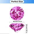 thumbnail image 3 of Pisapapeles grande de diamantes de cristal con soporte, joyas, decoraciones de boda, centros de mesa, decoración del hogar, 3,15 pulgadas (Z-rosa), 3 of 5