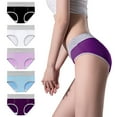 thumbnail image 2 of WTXUE Womens Panties Hipster Underwear Women Pack Bladder Control Underwear for Women s Fashionable Splicing Color 5 Pack Hip Lifting | Ladies Panties 5-Pack 5XL, 2 of 8