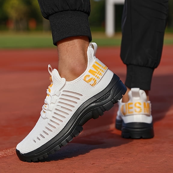 Men's Breathable Sneakers - Lightweight Non-Slip Sport Shoes for Running, Walking, and Training