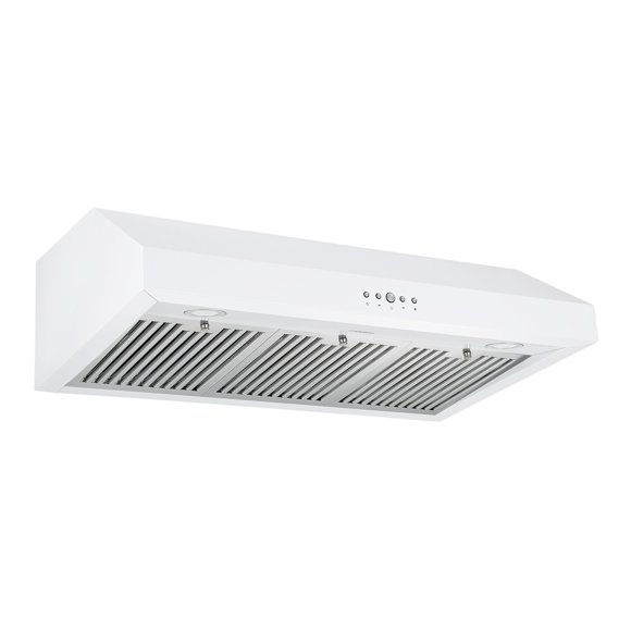 Ancona 36” Ducted Under Cabinet Range Hood in White