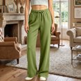 thumbnail image 2 of Womens Wide Leg Pants Casual Flowy Crepe Trousers Free Relaxed Fit Work Business with Pockets, 2 of 9