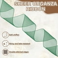 thumbnail image 5 of Sheer Organza Ribbon 1-1/2 Inch 50 Yards Chiffon Sheer Ribbons for Gift Wrapping Wedding Party Decoration Flower Bouquet Crafts Christmas, Dark Green, 5 of 7