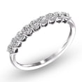 thumbnail image 3 of TimeLe$$ Classics 1/2 Carat TW 9 Stone Natural Diamond Wedding Band in 14K White Gold (Ring Size 9), 3 of 4
