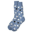 thumbnail image 3 of MeMoi Men's Fluffy Sheep Bamboo Blend Novelty Crew Sock - Mens - Male, 10-13, Denim Heather, 3 of 3