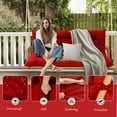 thumbnail image 2 of Outdoor Swing Cushions, Waterproof Thicken Porch Swing Cushions with Ties, 2-3 Seater Patio Swing Replacement Cushion for Backyard, Lawn and Garden（Red-40*47in）, 2 of 6