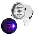 thumbnail image 4 of Motorcycle Speedometer Odometer Gauge Vintage Style High Accuracy LED Indicator Stainless Steel Housing Shockproof Resistant for Cruiser Bike 12V, 4 of 7