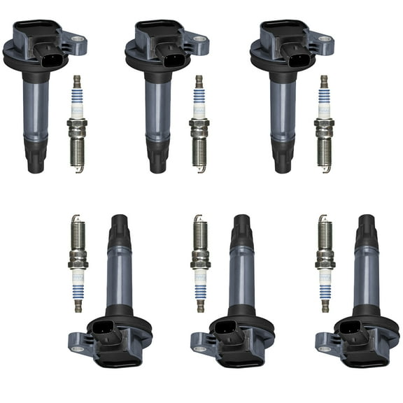 Ignition Coil and Motorcraft Iridium Spark Plug Compatible with 2013 Mazda 6 3.7L V6 UF553