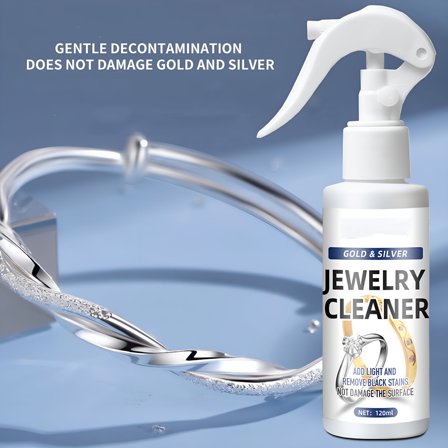 TELOLY Jewelry Cleaner,120ml Silver Jewelry Cleaner,Instant Tarnish Remover,Liquid Jewelry Cleaner,Anti Tarnish Silver Polish Spray,Eco Friendly Jewelry Cleaner,Silverware Cleaner Solution for Home