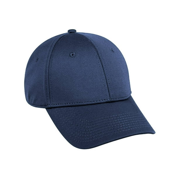 Flex Fitted Baseball Cap Hat - Navy Blue, Large-XL 