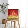 thumbnail image 7 of Wukai Red Gold Glitter Premium Polyester Fleece Pillow Covers with Hidden Zipper Closure,Luxuriously Soft and Durable-12"x12", 7 of 7
