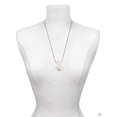 thumbnail image 3 of Delight Jewelry Precious White Heart with Baby Feet Silvertone Dream Big Pendant Necklace, 25", 3 of 4
