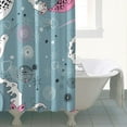 thumbnail image 4 of Underwater Shark Shower Curtain Set - Vibrant Tropical Ocean Scene, Water-Resistant Washable Fabric with Reusable Grommets,72x72in, 4 of 5