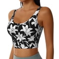 thumbnail image 2 of Balery Lilies Flowers Sujetadores deportivos con espalda cruzada para mujer, acolchados, sin costuras, de alto impacto, ideales para yoga, gimnasio, entrenamiento y fitness.-Medium, 2 of 8