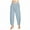 Light Blue, variant on Mans Wide Leg Pants Solid-Color Loose Casual Pocket Elastic-Waist Drawstring Full Length Pants Olive Green