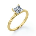 thumbnail image 4 of JeenMata 4 Prong - 4 Carat Princess Cut - Solitaire Ring - 18K Yellow Gold Plating Over Silver, 4 of 7