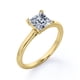 thumbnail image 4 of JeenMata Solitario Brillante Anillo de Compromiso con Punta de Corte Princesa de 1,25 Quilates, Baño de Oro Amarillo de 18 K sobre Plata, 4 of 5