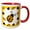 Red/White, variant on 3drose, Love Bugs Orange Ladybug with Hearts, 11oz Two-tone Blue Mug