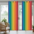 thumbnail image 5 of Outdoor Curtains for Patio Waterproof, Rainbow Striped Outdoor Privacy Panels Grommet, Colorful Gradients Modern Abstract Art Blackout Outside Curtains for Porch/Cabana 54"x108", 1 Panel, 5 of 8