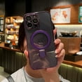 thumbnail image 6 of for iPhone 14 Pro Max Case Magnetic Build-in Stand with Camera Lens Protection MagSafe Shockproof Soft Protective Slim Phone Case Cover for iPhone 14 ProMax Case 6.7 Inch - Clear Purple, 6 of 12
