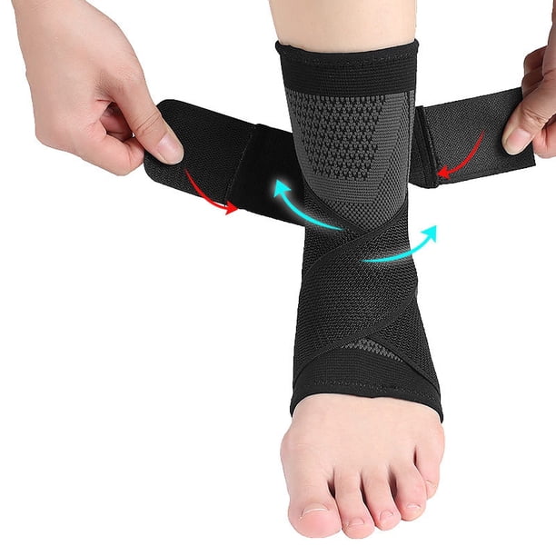Manchon De Compression Pour La Cheville - Respirant Et Léger - Pour Le Sport (basket, Badminton, Course...) - Taille Unique Réglable