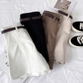 thumbnail image 6 of ZenCart Women Suit Shorts High Waist Zipper Fly Solid Color Casual Suit Shorts with Pockets Versatile Summer Shorts, 6 of 8