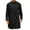 Black, variant on Mens Kaftan Thobe Robe Long Sleeve Cotton Henley Shirt Casual Muslim Gown Salwar Kurta Fall Fashion Long Shirts Dark Blue L
