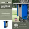 thumbnail image 4 of Outdoor Leisure Products Model GM23WWBL Blue Bird House Made of HDPE Finished in Blue and Weather Wood, 4 of 7