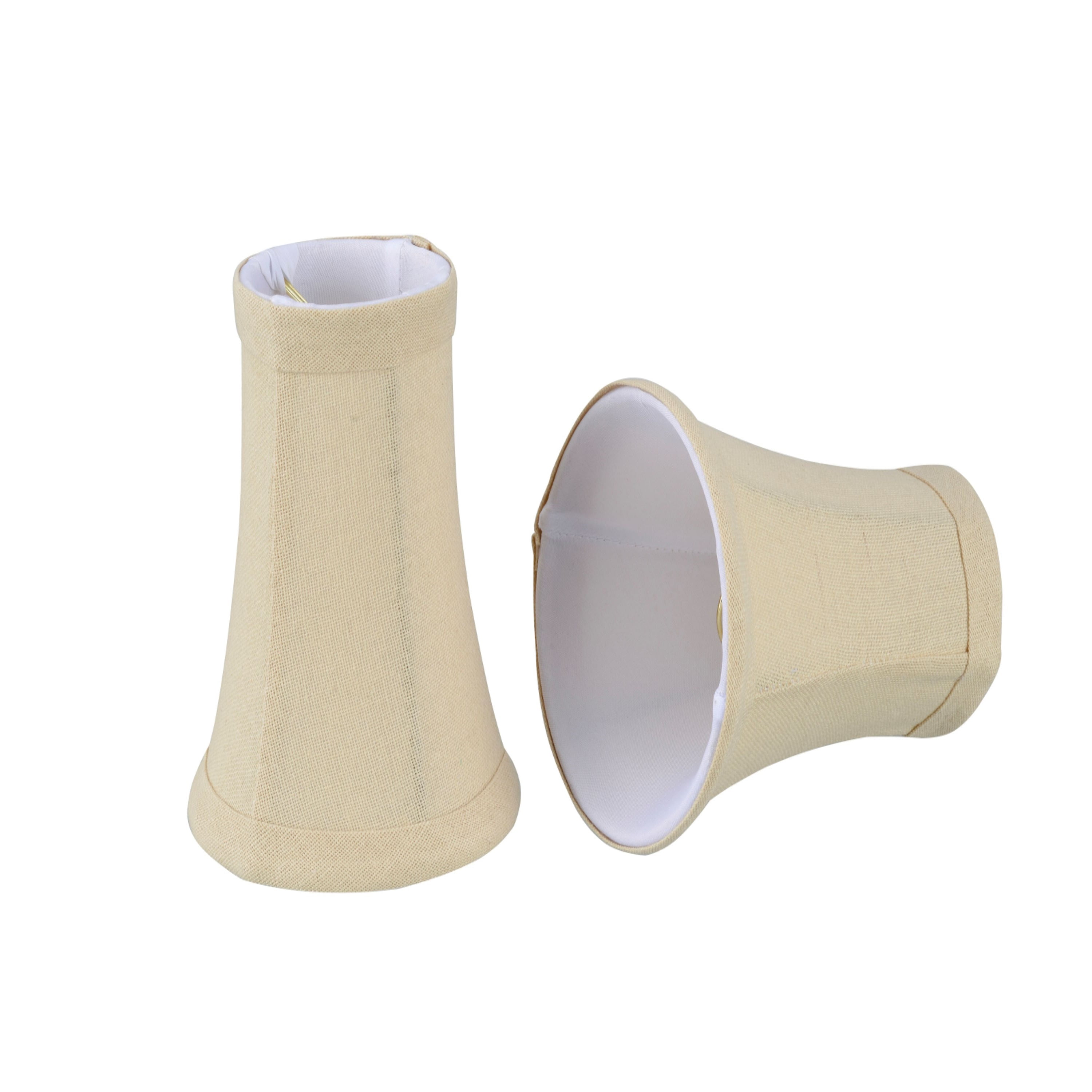 Butter Creme Linen Bell Lamp Shade Set of 2