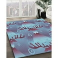 thumbnail image 3 of Ahgly Company Machine Washable Indoor Rectangle Transitional Crystal Blue Area Rugs, 8' x 12', 3 of 7