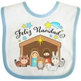 thumbnail image 3 of Inktastic Feliz Navidad Cute Nativity Scene Boys or Girls Baby Bib, 3 of 4
