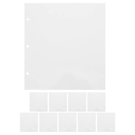 10 Sheets 20 Pages 6 Inch Self Adhesive Photo Album Refill Pages with 3 Hole Punch for Secure Photo
