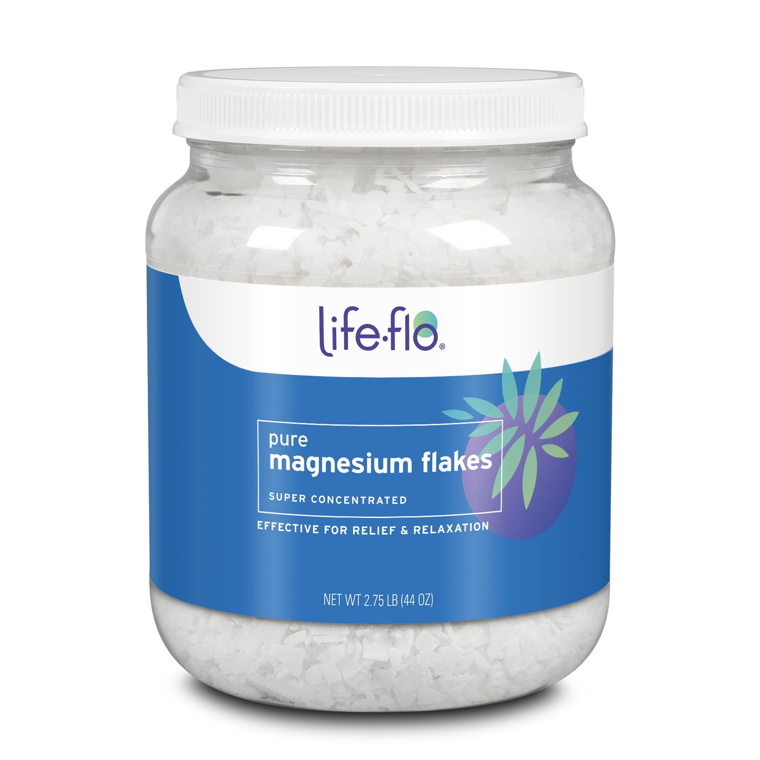 Life-Flo Pure Magnesium Flakes | Magnesium Chloride Brine from Zechstein Seabed | For Relaxing & Rejuvenating Body and Foot Soaks (44 oz)