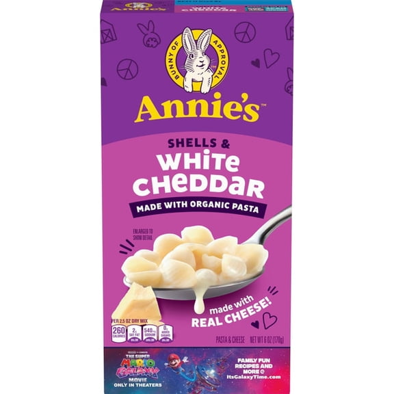 Organic Shells Pasta and White Cheddar Cheese 6 oz