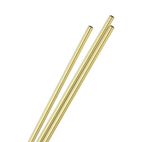 Uxcell 3-Pack Brass Round Tube, 5.5mm OD 0.5mm Thick 300mm Length Straight Pipe Tubing
