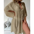 thumbnail image 5 of Swimsuit Cover Up for Women Plus Size Button Up Shirts Chiffon Kimono Cardigan Casual Beach Cover Ups Shermie, 5 of 6