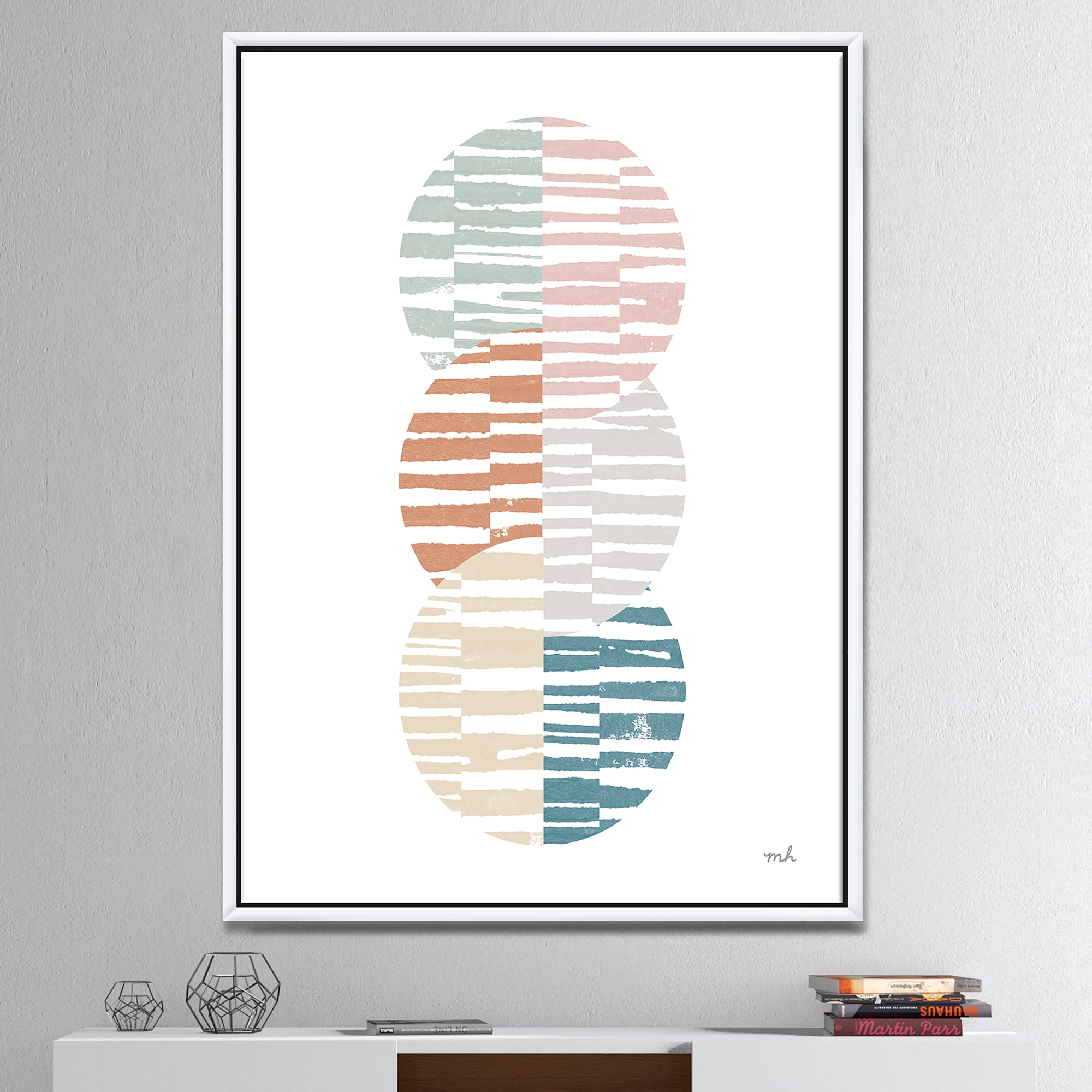 Designart ' Watercolor Geometric Triangle I ' Transitional Framed Canvas
