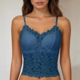 thumbnail image 2 of HUITKMM Womens Lace Racerback Tank Top Removable Pads Wireless Bra Cami Size M, 2 of 7