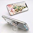 thumbnail image 4 of Compatible with iPhone 12 Makeup Mirror Case Diamond Glitter Rhinestone with Ring Stand Kickstand Cute for Girls Women Protector Cover Bling Crystal Ring Holder Finger Grip Case 6.1 inch Silver, 4 of 12