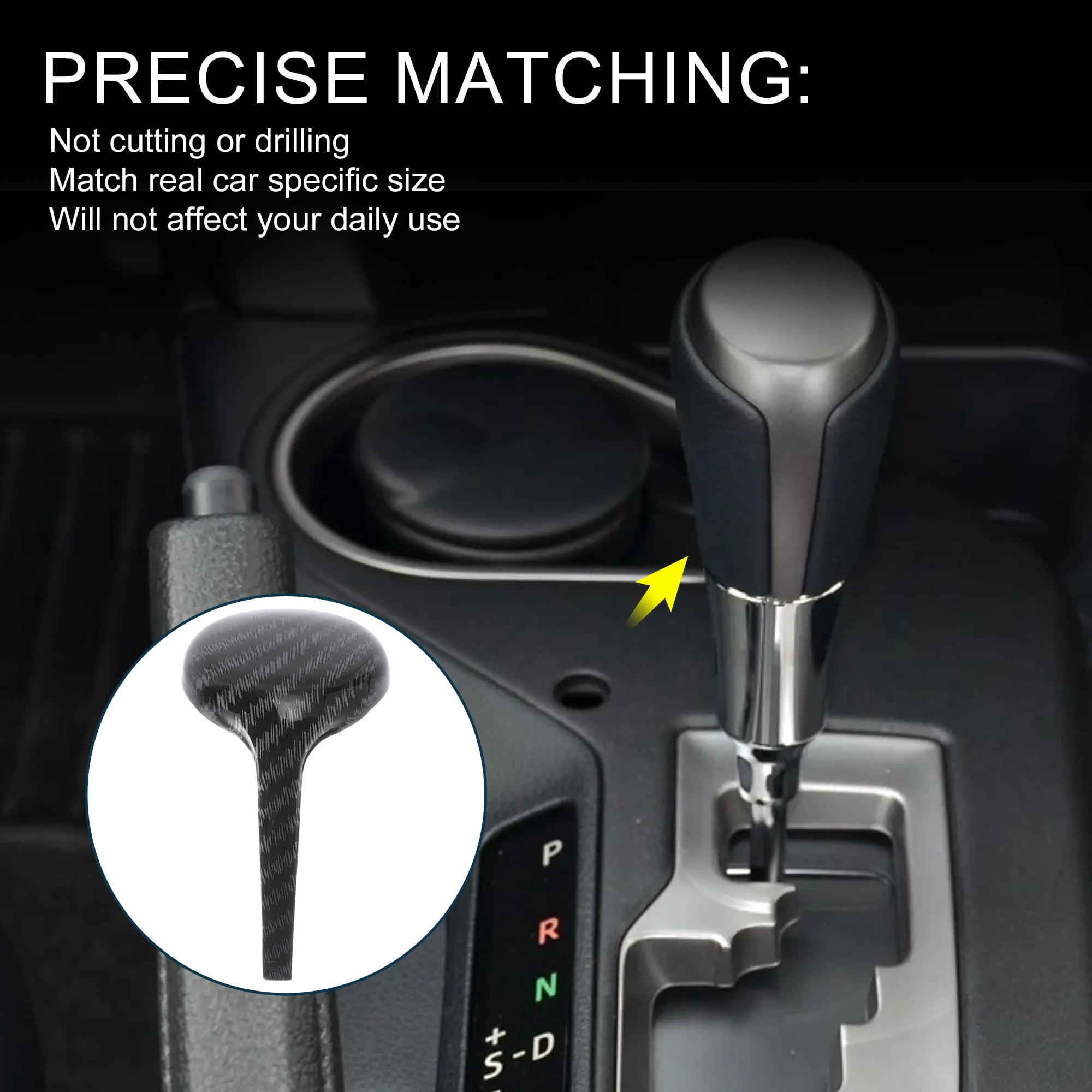 Unique Bargains Gear Shift Knob Cover for Toyota Rav4 Corolla Vios 2014-2018