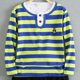 thumbnail image 5 of Odeerbi Chicos Henley Camisas Algodón Color Bloque Rayas Bordado Camisa de Manga Larga, 5 of 6