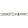 thumbnail image 4 of 925 Sterling Silver 9.5mm Pave Flat Figaro Chain 24 Inch, 4 of 7