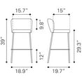thumbnail image 4 of Linz Barstool Cream Barstool, Modern Style, Stackable for space saving storage, Plywood, Indoor Bar, 4 of 12