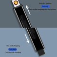 thumbnail image 4 of Electric Lighter Electronic Rechargeable Lighter, Lighter, USB Rechargeable Lighter Outdoor Windproof Cylindrical Fingerprint Sensing Lighter, 4 of 5