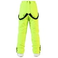 thumbnail image 5 of Xfvqtps Men and Women Snow Pants Ski Bibs Snowboarding Adjustable Straps Solid Color Zipper Pockets Warm Waterproof Winter Overalls Green, 5 of 6