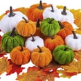 thumbnail image 1 of Soft Velvet Halloween Simulation Colorful Halloween Pumpkin Ornaments Cute Pumpkin Home Harvest Fall Artificial Outdoor Decor5.5cm GreenUnited Kingdom He Qiyong unisex, 1 of 1