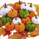 thumbnail image 1 of Soft Velvet Halloween Simulation Colorful Halloween Pumpkin Ornaments Cute Pumpkin Home Harvest Fall Artificial Outdoor Decor9.5cm WhiteGERMANY He Qiyong unisex, 1 of 1