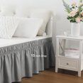 thumbnail image 6 of RUseeN Ruffled Grey King Size Bed Skirt, Dust Ruffle for King Bed with 15" Drop, Soft and Solid Microfiber, Classic Style, California King, Silver Gray Bedskirts, 6 of 8