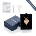 thumbnail image 7 of Stainless Steel Paw Print Heart Urn Pendant Cremation Jewelry for Dog Cat Ashes Urn Necklace Pet Memorial Jewelry Necklace that Opens inside, 7 of 7