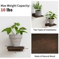 thumbnail image 6 of Small Floating Shelves, 5X5 Inches Wall Shelf Set of 4, Rustic Wood Small Wall Mounted Shelves for Bedroom, Living Room, Kitchen, Bathroom Decor (Black), 6 of 7