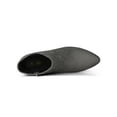 thumbnail image 4 of BLISSFUL STEP Women's Pointed Toe Zip Stiletto Ankle Boots Grey 9, 4 of 8